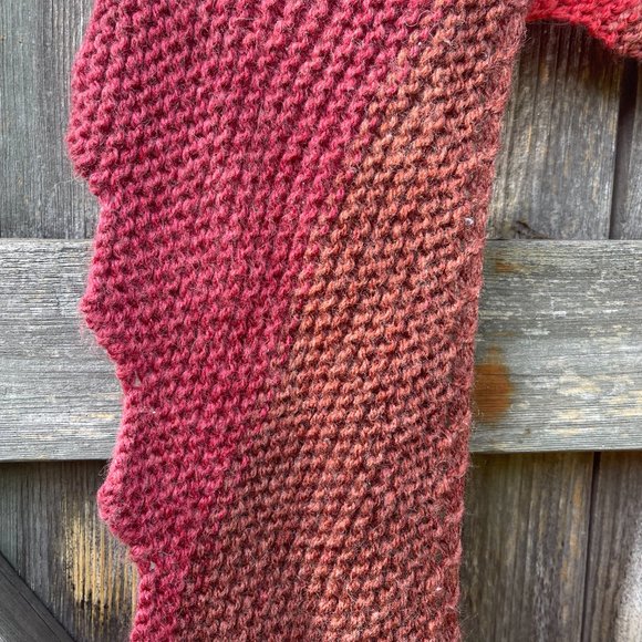 Hand Knit Fall Scarf - Picture 3 of 7